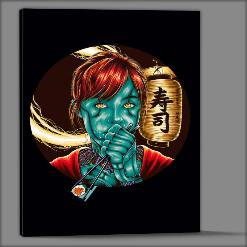 Buy Canvas : (Japanese Girl Sushi)