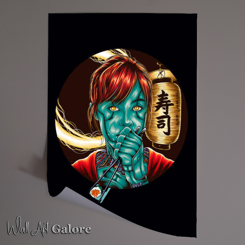 Buy Unframed Poster : (Japanese Girl Sushi)