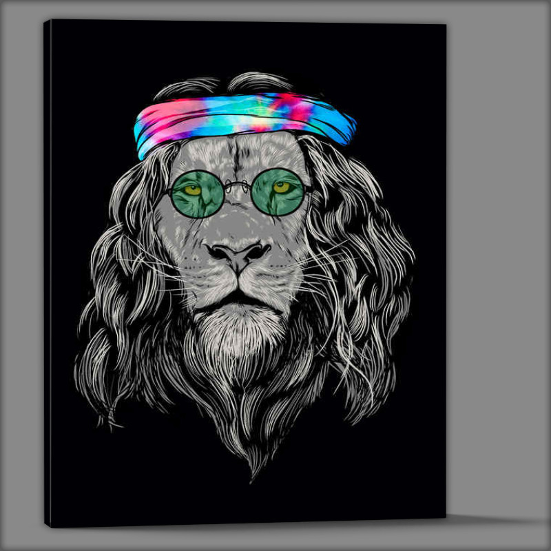 Buy Canvas : (John Lennon Lion Peace Love)