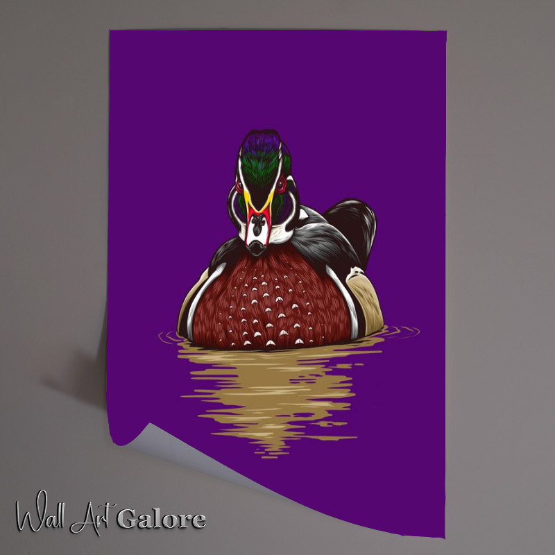 Buy Unframed Poster : (Mandrain Duck Purple)