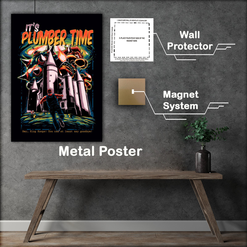 Buy Metal Poster : (Mario Brothers time for work)