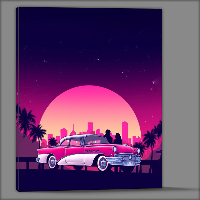 Buy Canvas : (Midnight Drive neon purple colours)