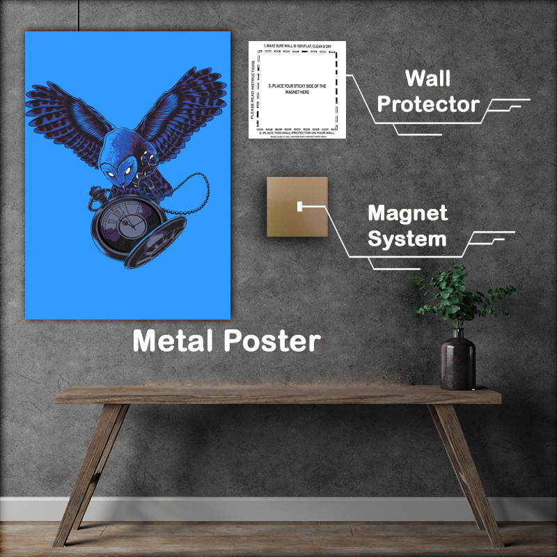 Buy Metal Poster : (Night Owl Silent BLUE)