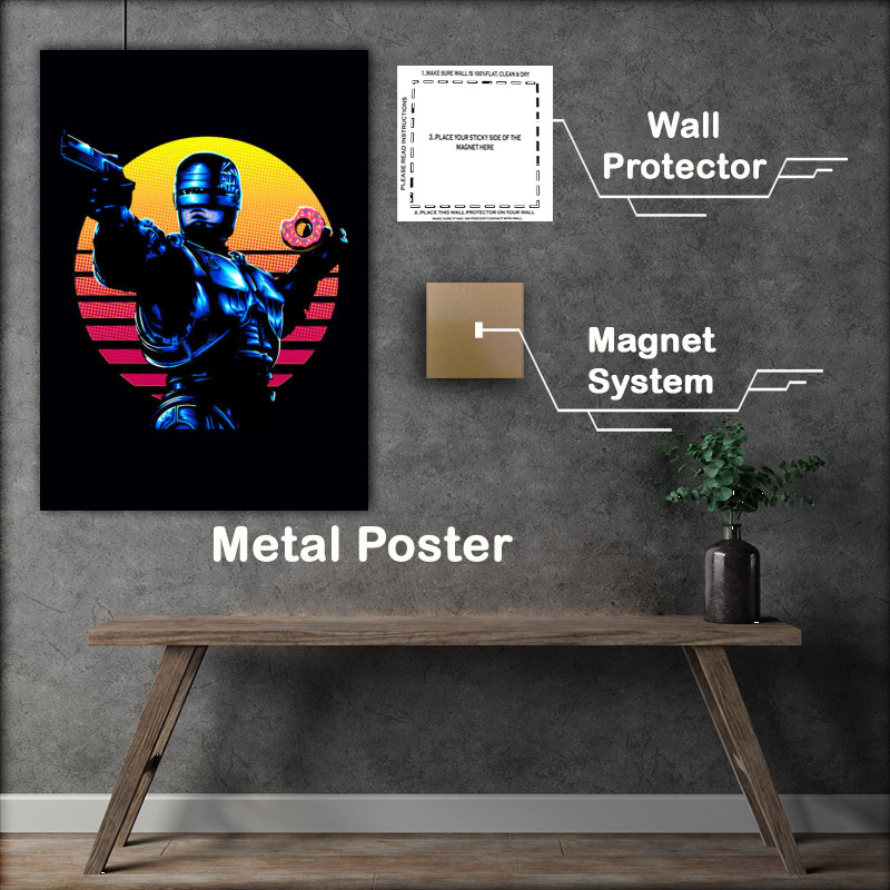 Buy Metal Poster : (Robocop back in time)