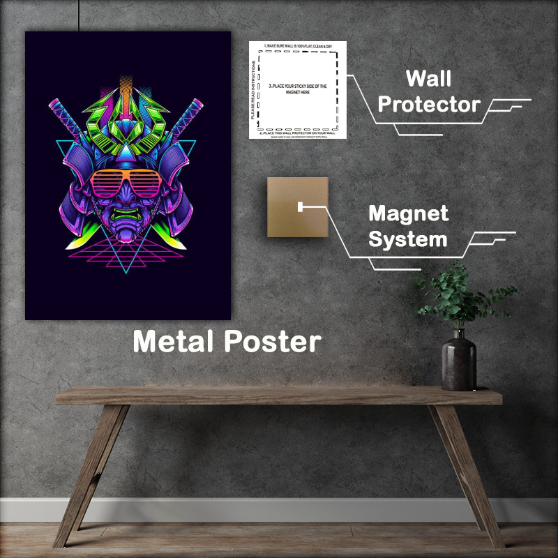 Buy Metal Poster : (Samurai Purple head from the eightys)