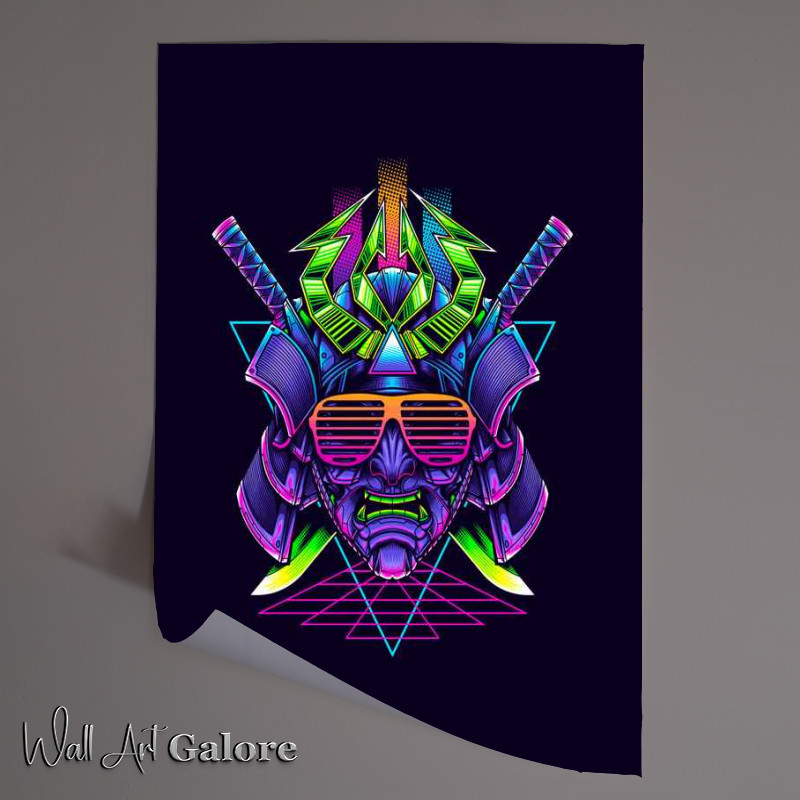 Buy Unframed Poster : (Samurai Purple head from the eightys)
