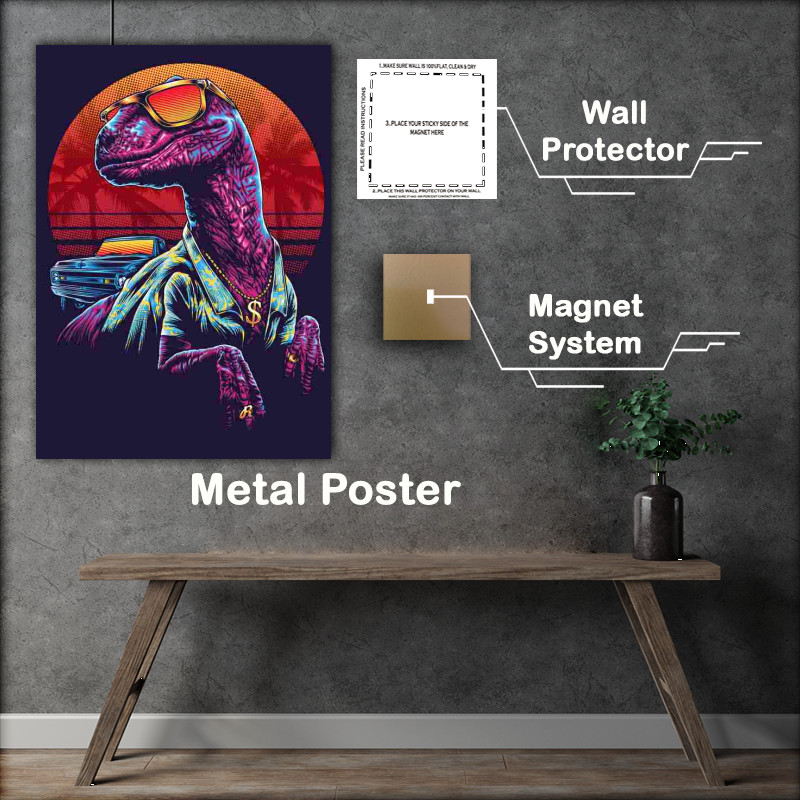 Buy Metal Poster : (The Raptor Purple)