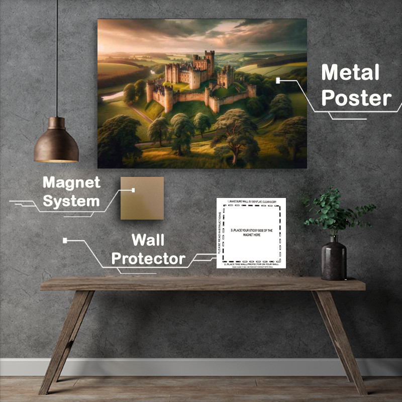 Buy Metal Poster : (Alnwick Castle Northumberland Enchanting)