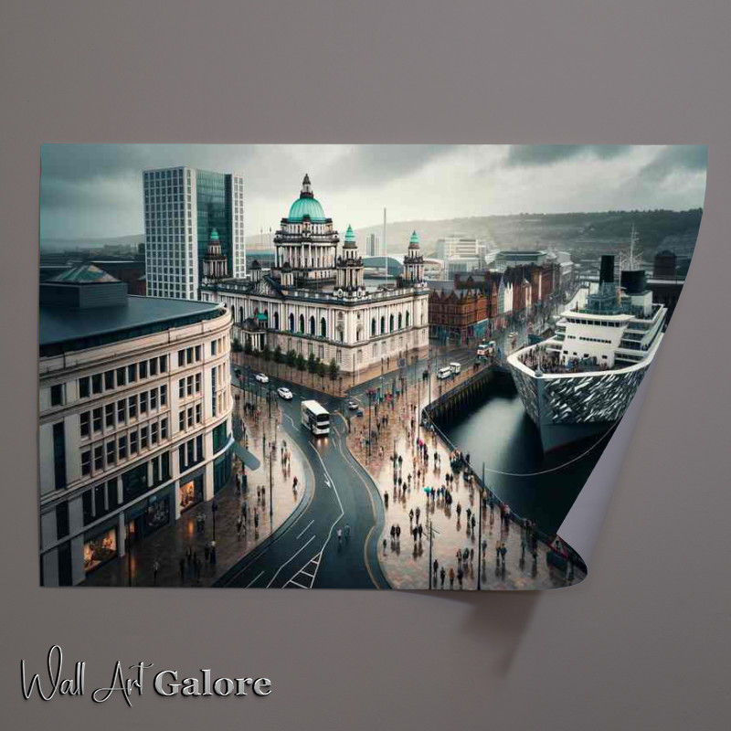 Buy Unframed Poster : (Belfast The citys waterfront along the River Lagan)