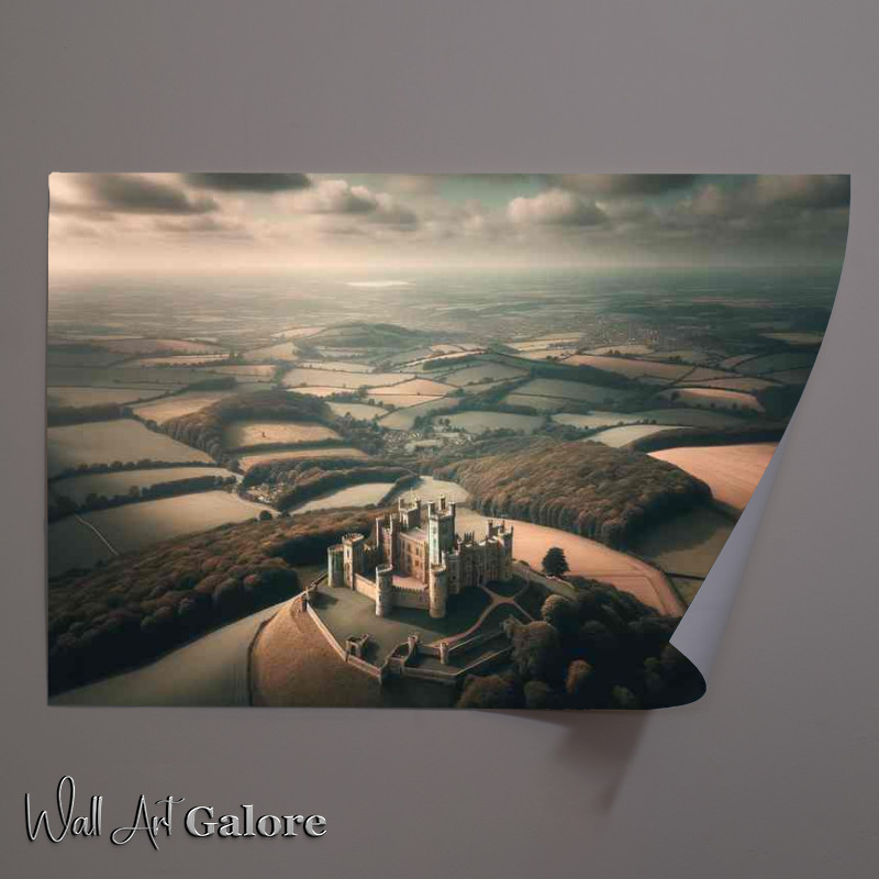 Buy Unframed Poster : (Belvoir CastleMajestic Fortress Overlooking Vast Countryside)