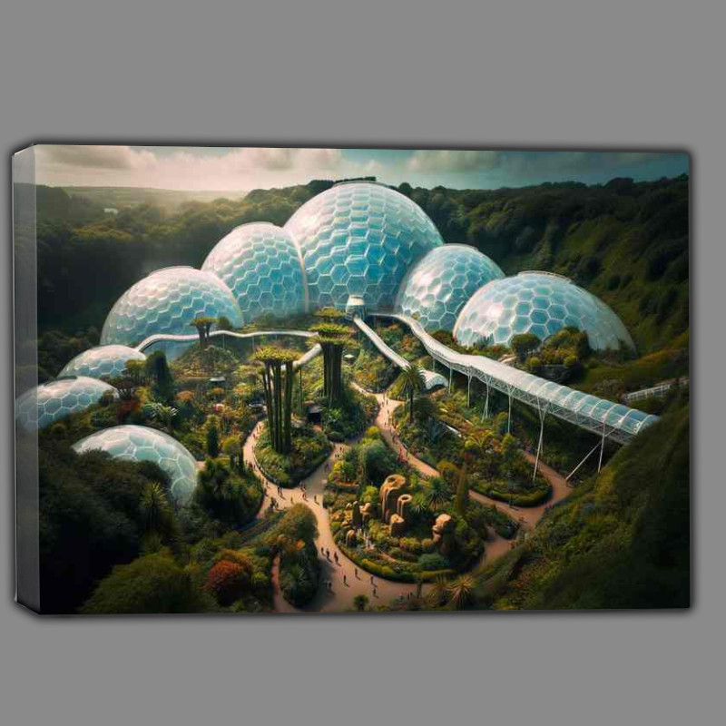 Buy Canvas : (Biodome Wonders The Eden Project in Cornwall)