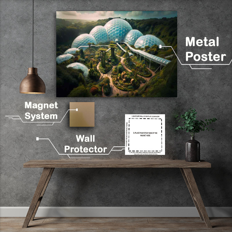 Buy Metal Poster : (Biodome Wonders The Eden Project in Cornwall)