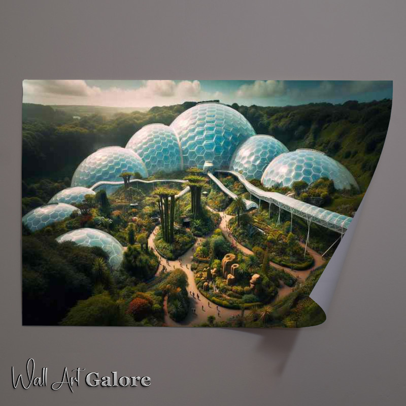 Buy Unframed Poster : (Biodome Wonders The Eden Project in Cornwall)