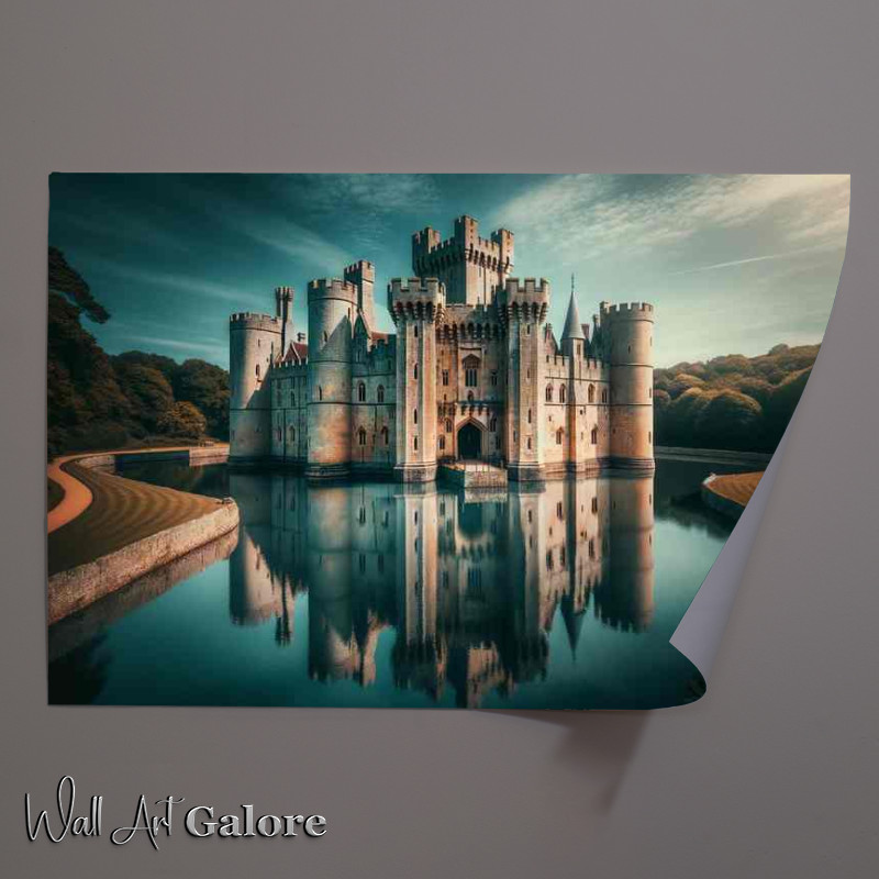 Buy Unframed Poster : (Bodiam Castle, East Sussex Reflection)