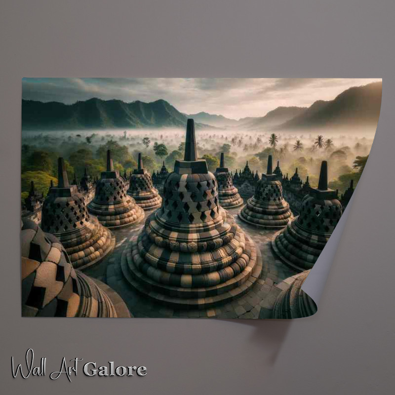 Buy Unframed Poster : (Borobudur Temple Indonesia World s Largest Buddhist Monument)