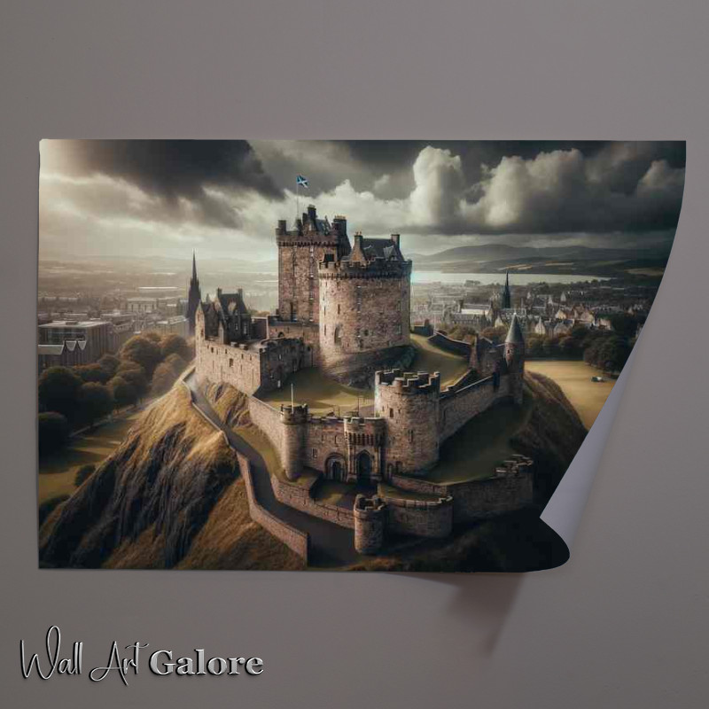 Buy Unframed Poster : (Castle Edinburgh medieval fortress with its tower house)