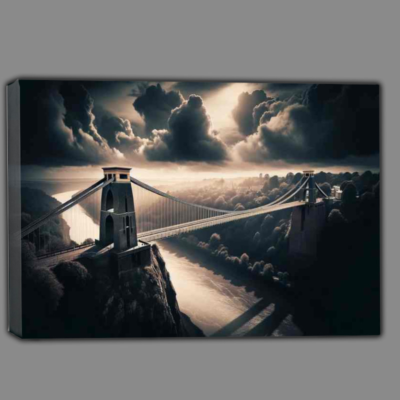 Buy Canvas : (Clifton Suspension Bridge Bristol Spanning the Avon Gorge)