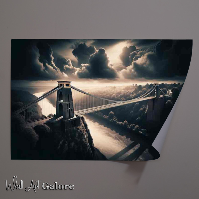 Buy Unframed Poster : (Clifton Suspension Bridge Bristol Spanning the Avon Gorge)