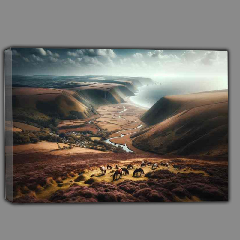 Buy Canvas : (Coastal Blend Exmoor The vast moorland)