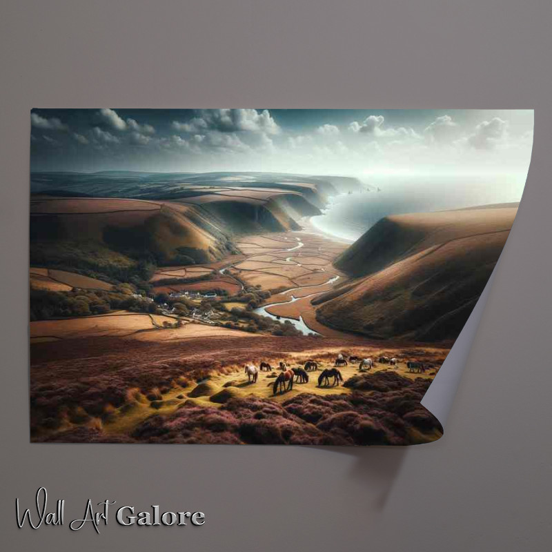 Buy Unframed Poster : (Coastal Blend Exmoor The vast moorland)
