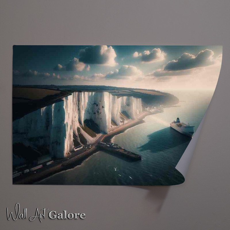 Buy Unframed Poster : (Coastal Wonder Cliffs of Dover in Kent iconic)
