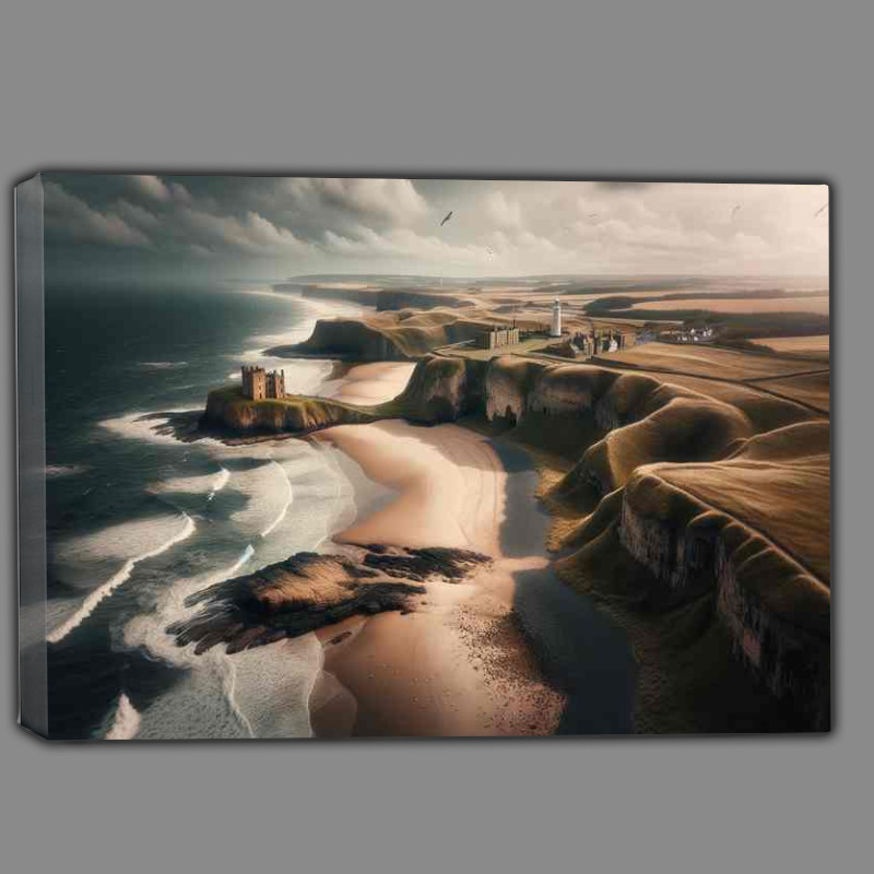 Buy Canvas : (Coasts Rugged Allure Northumberland Coast Sandy beaches)
