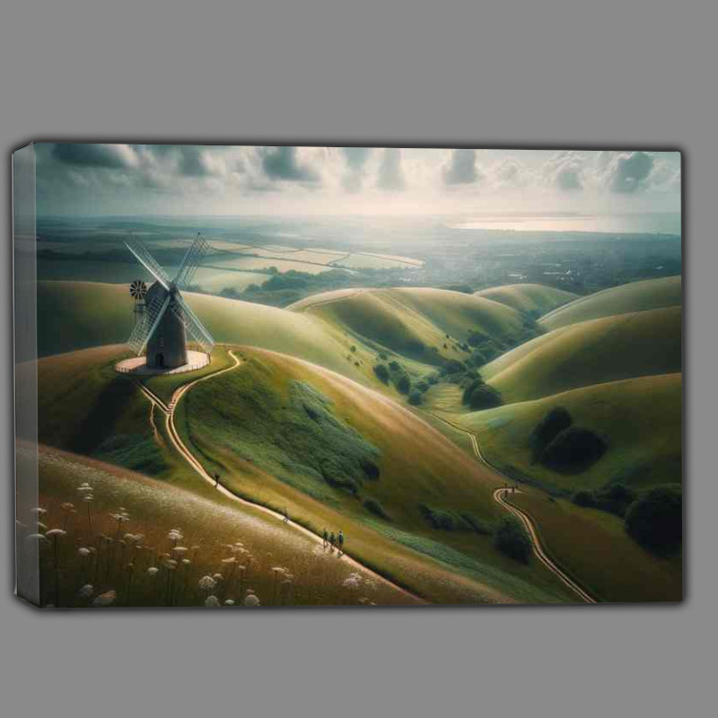 Buy Canvas : (Downs Rolling Beauty South Downs Gentle rolling hills)
