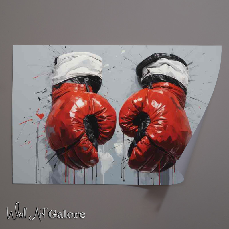 Buy Unframed Poster : (A nice pair of boxing gl;oves painted art style)