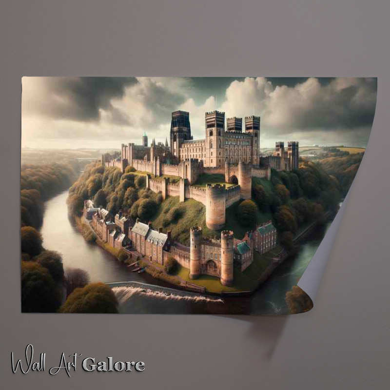 Buy Unframed Poster : (Durham Castle Norman Architecture River Wear)