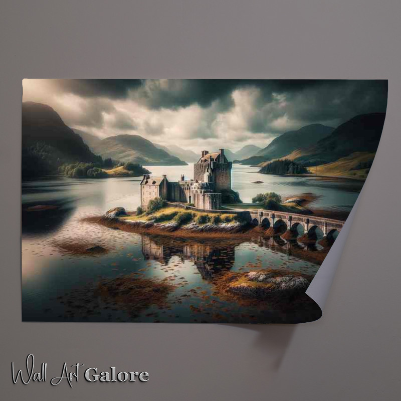 Buy Unframed Poster : (Eilean Donan Castle Scotland Situated on a small tidal island)