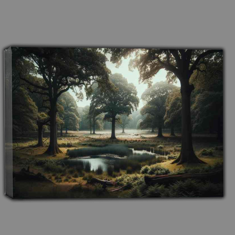 Buy Canvas : (Epping Forest Essex London Dense woodlands)