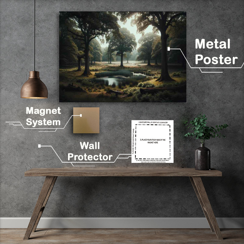 Buy Metal Poster : (Epping Forest Essex London Dense woodlands)