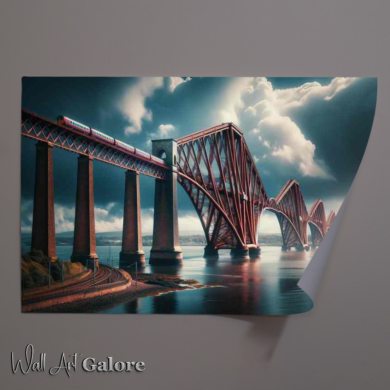 Buy Unframed Poster : (Forth Railway Bridge Scotland This iconic cantilever bridge)