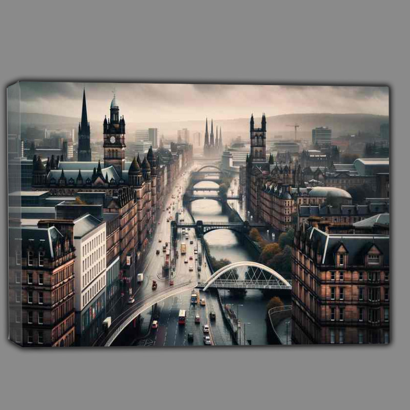 Buy : (Glasgow Streets & River Clyde Canvas)