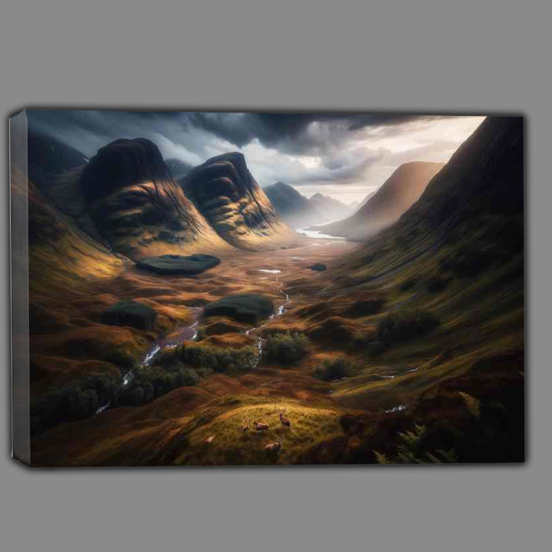 Buy Majestic Nature Beauty : (Glen Coe Highlands Canvas)