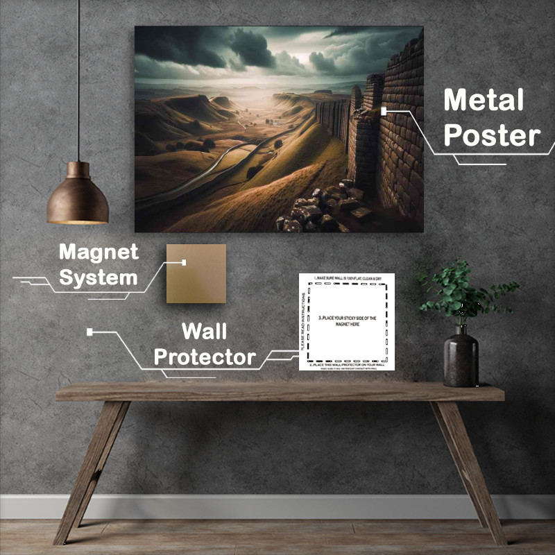 Buy Metal Poster : (Hadrians Wall The ancient Roman wall)
