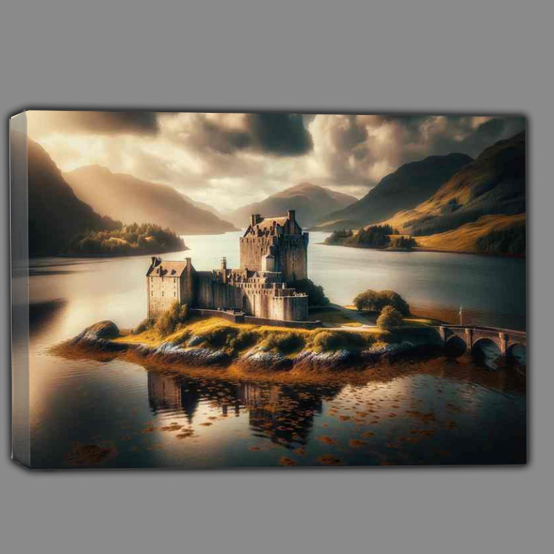 Buy Canvas : (Highlands Iconic Fortress Eilean Donan Castle)