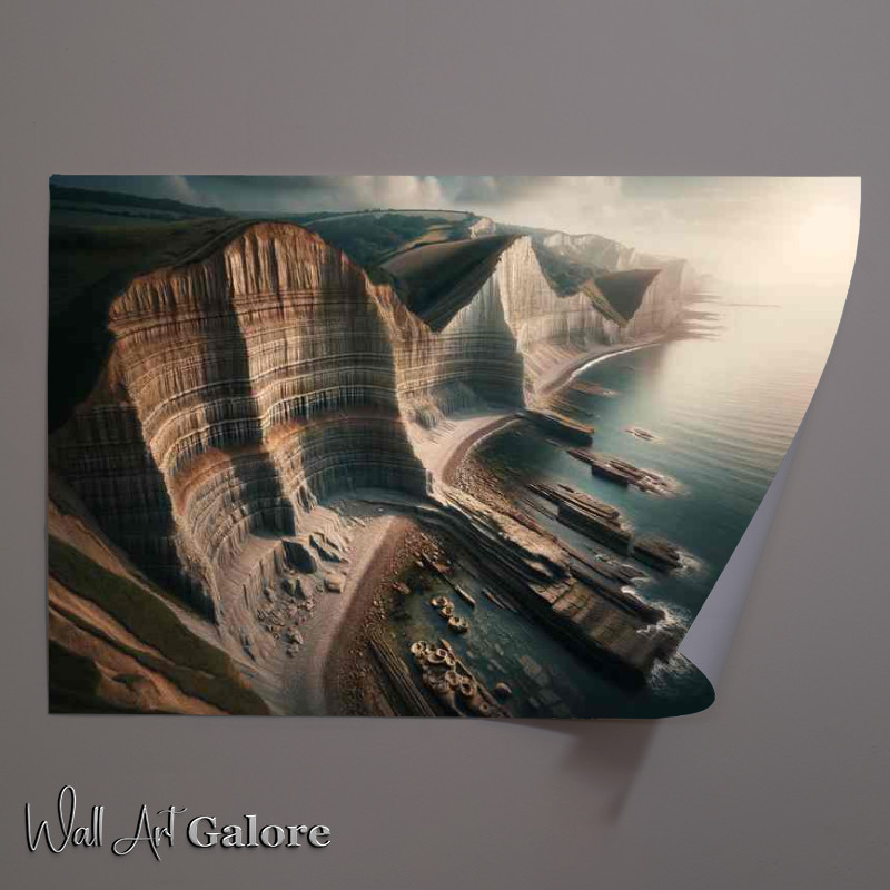 Buy Unframed Poster : (Jurassic Coast Devon Teeming with Fossil Secret)