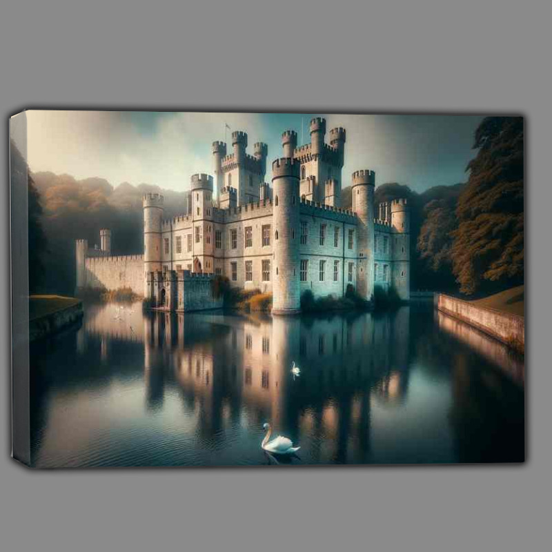 Buy Serene Moat Canvas : (Leeds Castle Kent Fairytale Fortress)
