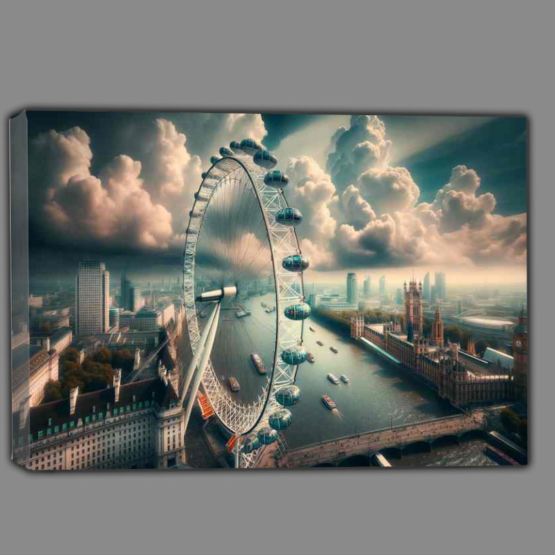 Buy Canvas : (London Eye Giant Ferris Wheel Offering Citys Best Views)