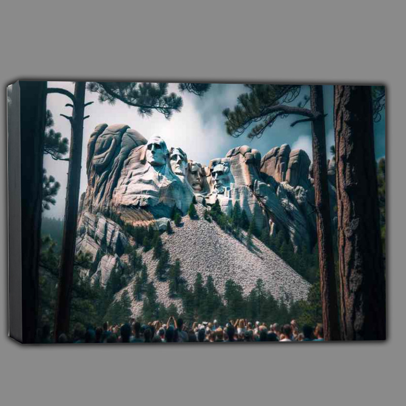 Buy Canvas : (Mount Rushmore USA Presidential Faces Carved in Black Hills)
