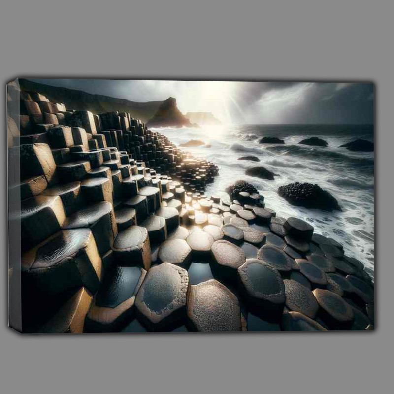 Buy Canvas : (Natures Puzzling Beauty Giants Causeway in Northern Ireland)