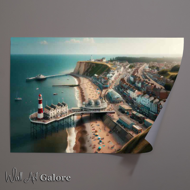 Buy Unframed Poster : (Norfolks Classic Seaside The town's pier stands)