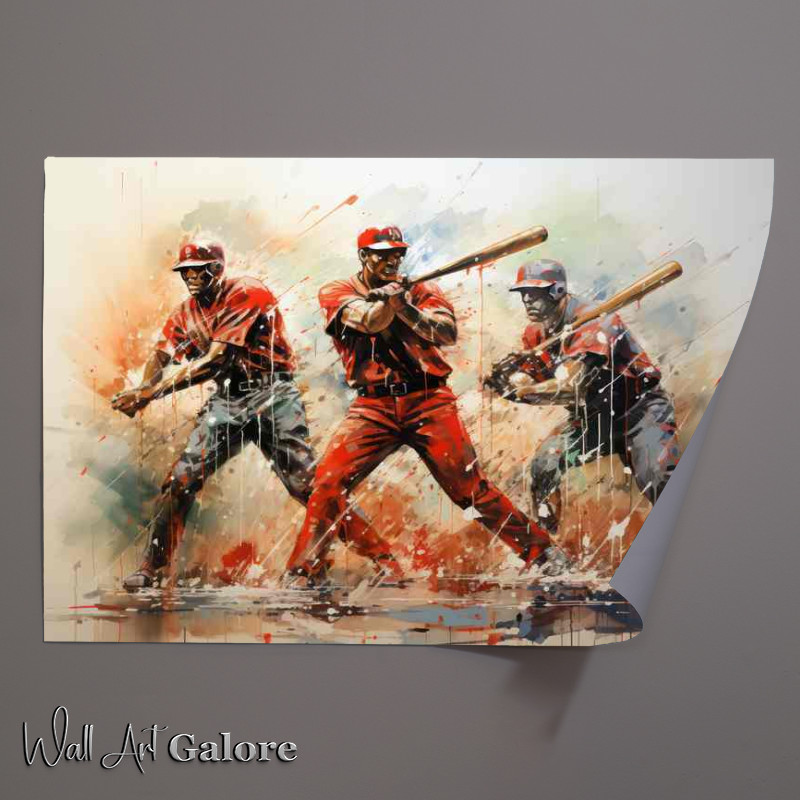 Buy Unframed Poster : (Baseball players testing out the bats)