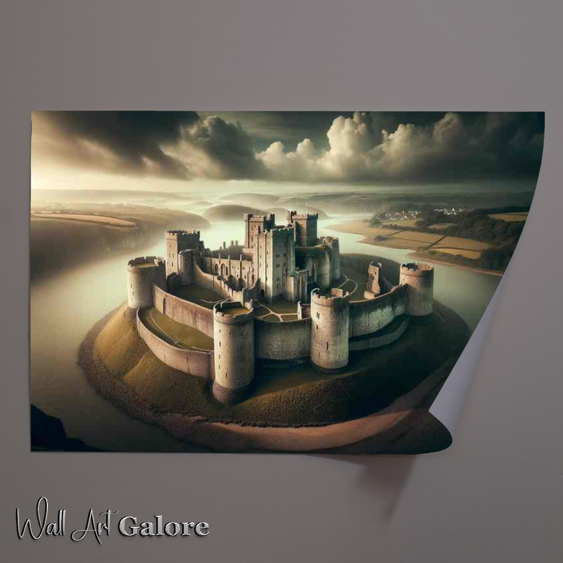 Buy Unframed Poster : (Pembroke Castle Wales Birthplace Kings The massive fortress)