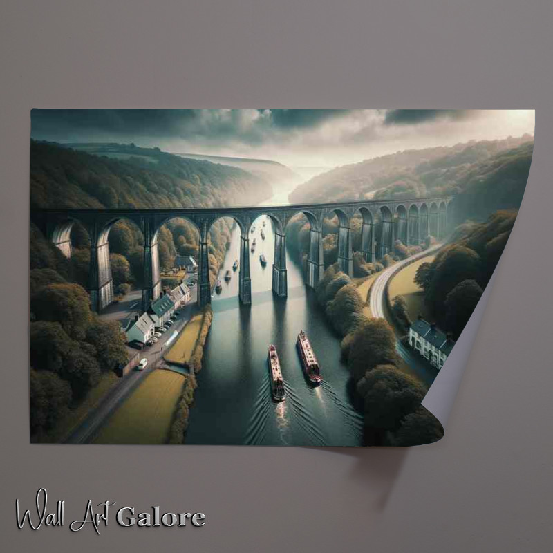 Buy Unframed Poster : (Pontcysyllte Aqueduct Wales This navigable aqueduct)