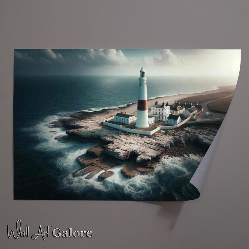 Buy : (Portland Bill Lighthouse Poster - Dorset Promontory)