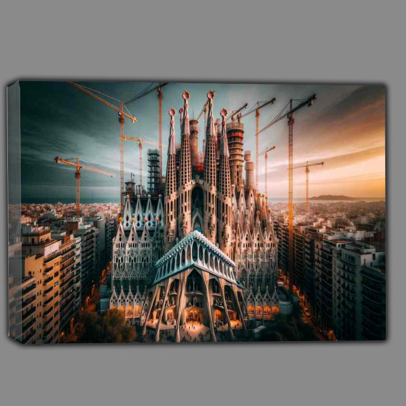 Buy Canvas : (Sagrada Família Spain Gaudís Masterpiece Still in Creation)