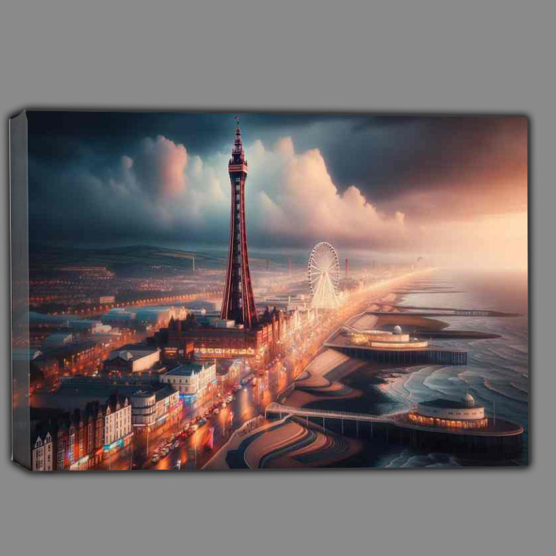 Buy Canvas : (Seaside Attraction Blackpool Tower)