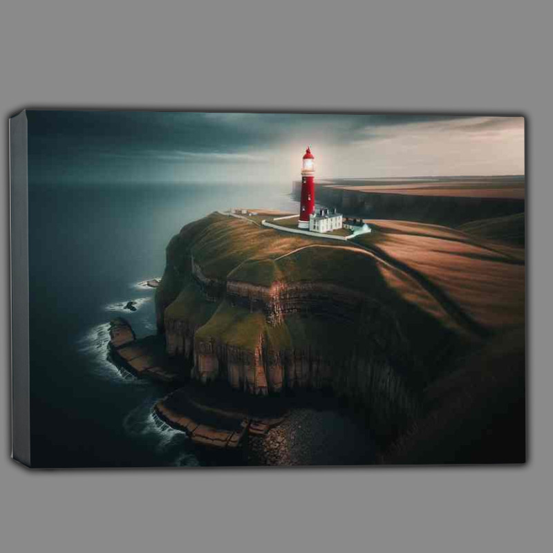 Buy Canvas : (Souter Lighthouse Tyne and Wear Perched on a cliff)